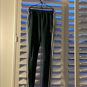 Adidas dark green track pants